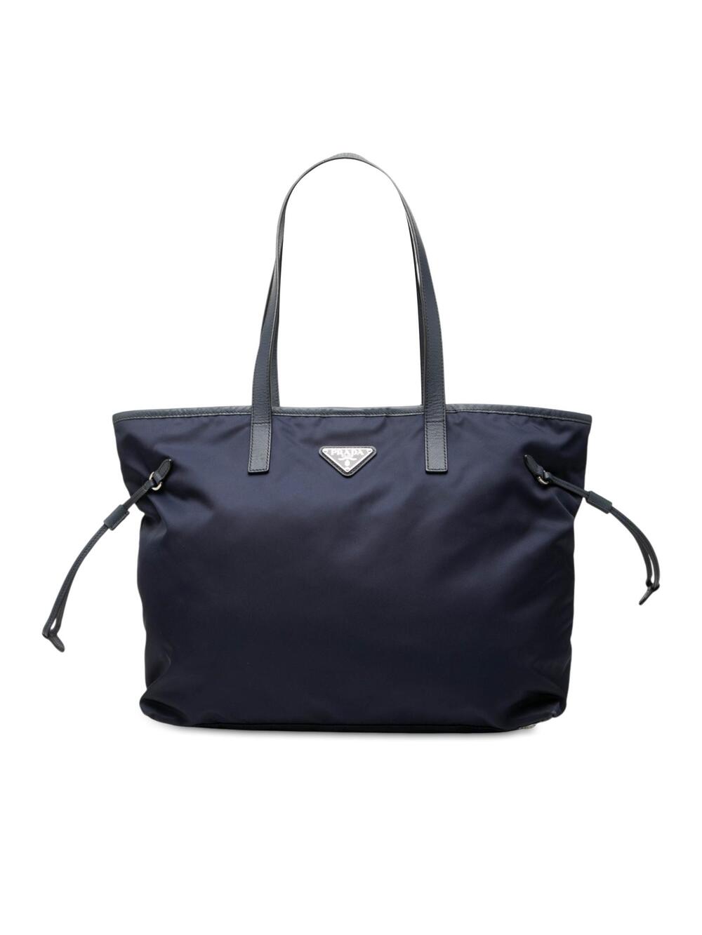 Prada Saffiano Trimmed Tessuto Tote #342557P61B
